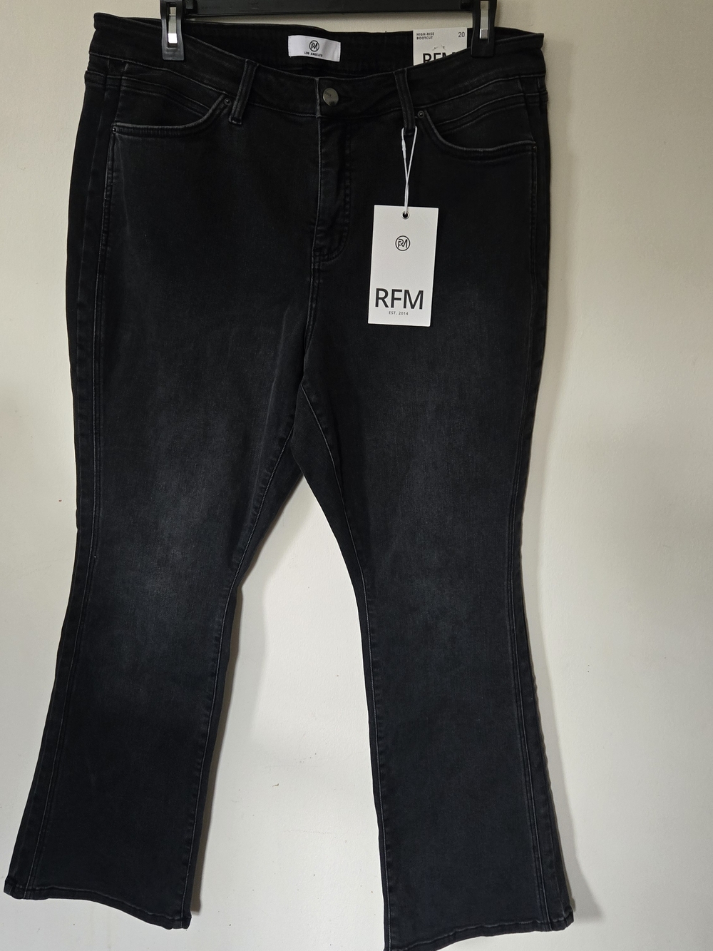 RFM MIA High Rise Women's Black Bootcut Stretch Jeans Size 20 NWT
